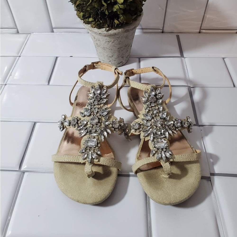 Badgle Mischka “Cara Bling” little girls sandals